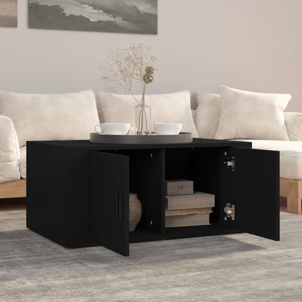 vidaXL Coffee Table Black 80x50x36 cm Engineered Wood