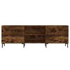 vidaXL TV Cabinet Smoked Oak 150x30x50 cm Engineered Wood