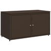 vidaXL Garden Storage Cabinet Brown 110x55x60.5 cm Poly Rattan
