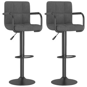 vidaXL Bar Stool | Set of 2 | Dark Grey