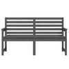 vidaXL Garden Bench Grey 159.5x48x91.5 cm Solid Wood Pine