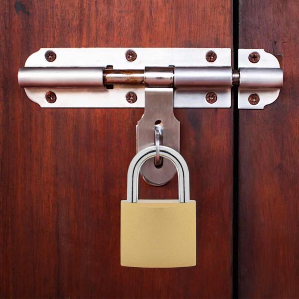 vidaXL U Lock with Keys 12 pcs Brass Iron