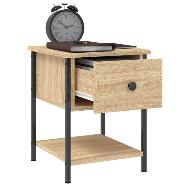vidaXL Bedside Table Sonoma Oak 34x35.5x45 cm Engineered Wood
