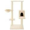 vidaXL Cat Tree with Sisal Scratching Posts Cream 95 cm