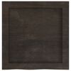 vidaXL Bathroom Countertop Dark Brown 40x40x(2-6) cm Treated Solid Wood