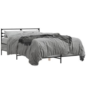 vidaXL Bed Frame without Mattress Grey Sonoma 140x200 cm