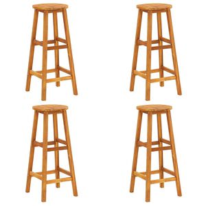 vidaXL Bar Stools 4 pcs Solid Acacia Wood