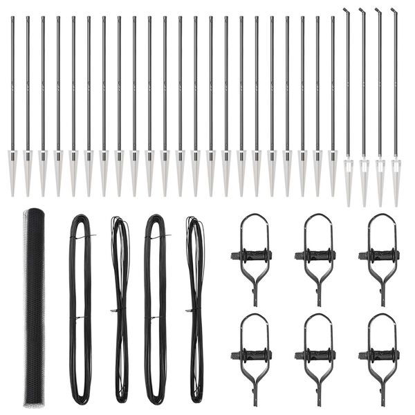 vidaXL Fence Post Grey 50 x 1.5 m (25 mm mesh) Steel and PVC