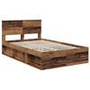 vidaXL Bed Frame with Headboard Old Wood 120 x 190 cm Engineered wood