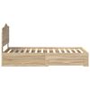 vidaXL Bed Frame with Headboard Sonoma Oak 70 x 190 cm Engineered Wood