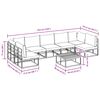 vidaXL Garden Sofa Set with Cushion 8 pcs Black Aluminium