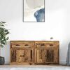 vidaXL Sideboards 2 pcs Old Wood 70 x 35.5 x 67.5 cm Engineered Wood