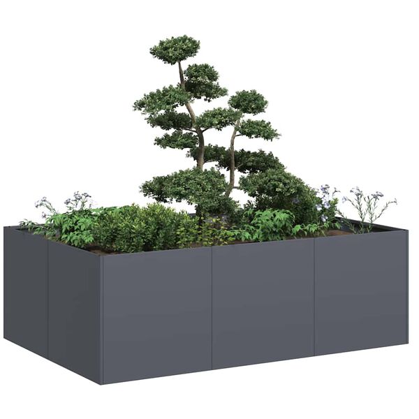 vidaXL Planter Anthracite 120x80x40 cm Steel