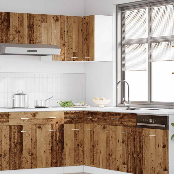 vidaXL Hanging Corner Cabinet Lyon Old Wood 57x57x60 cm Engineered Wood