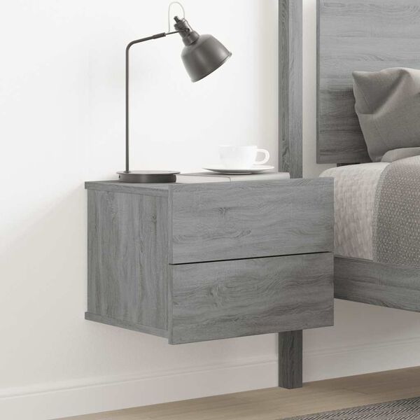 vidaXL Bedside Cabinets Grey Sonoma 40x30x30 cm Engineered Wood