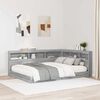 vidaXL Storage Headboard with Shelf Grey Sonoma 135 cm Engineered Wood