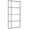 vidaXL Sliding Door ESG Glass and Aluminium 102.5x205 cm Black