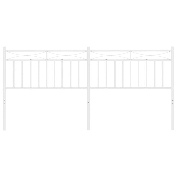 vidaXL Metal Headboard White 180 cm