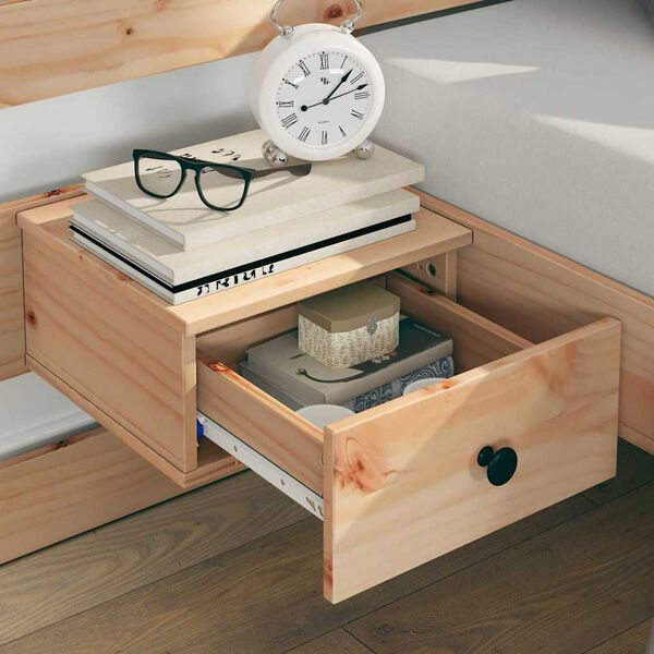 vidaXL Bed Frame with Headboard Brown 150 x 200 cm Solid Pine Wood