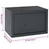 vidaXL Safe Box with Lock Dark grey 31 x 20 x 20 cm Steel