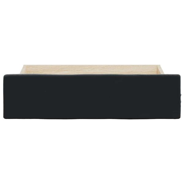 vidaXL Bed Drawers 2 pcs Black Engineered Wood and Velvet