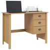 vidaXL Desk with Drawers with Drawer Hill Honey Brown 100 x 45 x 74 cm
