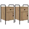 vidaXL Bedside Cabinet 2 pcs Artisan Oak 35 x 36.5 x 61 cm