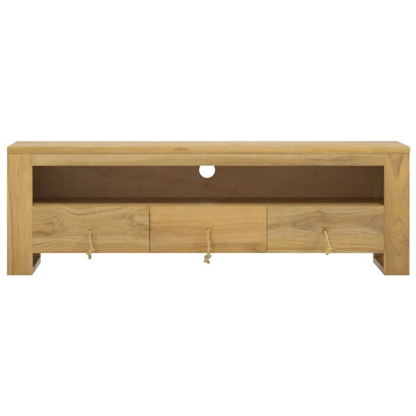 vidaXL TV Cabinet 110x30x35 cm Solid Wood Teak