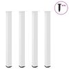 vidaXL Bar Table Legs 4 pcs White 100-102 cm Steel