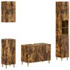 vidaXL 4 Piece Bathroom Cabinet Set ARNHEM Smoked Oak Engineered Wood