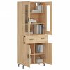 vidaXL Highboard Sonoma Oak 69.5x34x180 cm Engineered Wood