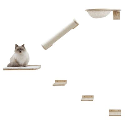 Kerbl Cat Climbing Wall Rocky 52x17x37 cm Nature and White
