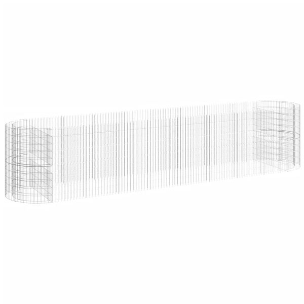 vidaXL Gabion Raised Bed Galvanised Iron 500x100x100 cm