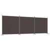 vidaXL 3-Panel Room Divider Brown 525x180 cm Fabric