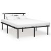 vidaXL Bed Frame without Mattress Black Metal 140x200cm