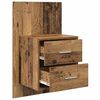 vidaXL Wall-mounted Bedside Cabinet 2 pcs Old Wood 48.5 x 32.5 x 80 cm