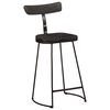vidaXL Bar Stools 2 pcs Black 49x43x88 cm Solid Wood Mango