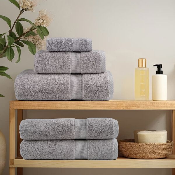vidaXL Premium Shower Towels "SOLUND" 10 pcs Grey 70x140 cm 600 gsm