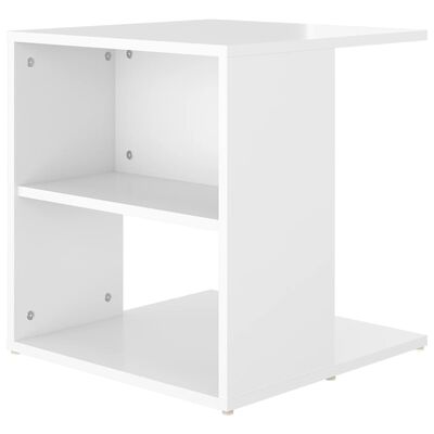 vidaXL Side Table High Gloss White 45x45x48 cm Engineered Wood