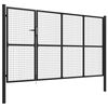 vidaXL Garden Gate Steel 350x150 cm Anthracite