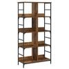 vidaXL Bookshelf 4-Tier 78.5 x 33 x 153 cm metal PB Old wood