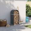 vidaXL Log Holder Anthracite 40x45x100 cm Galvanised Steel