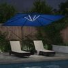 vidaXL Parasol Azure blue 286 x 285 x 270 cm Aluminium