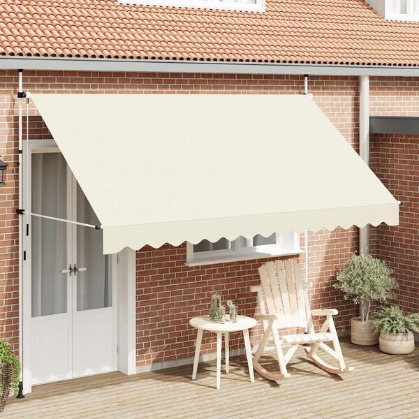 vidaXL Manual Retractable Awning 350 cm Cream