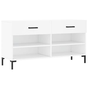 vidaXL Shoe Bench White 102x35x55 cm Engineered Wood