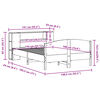 vidaXL Bookcase Bed without Mattress Wax Brown 135x190cm Solid Wood Pine