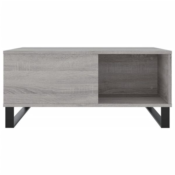 vidaXL Coffee Table Grey Sonoma 80x80x36.5 cm Engineered Wood
