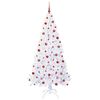 vidaXL Artificial Christmas Tree with Stand White 210 cm PVC and Steel