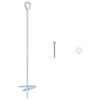 vidaXL Earth anchor 10 pcs &Oslash;10 x 50 cm Galvanized Metal Silver