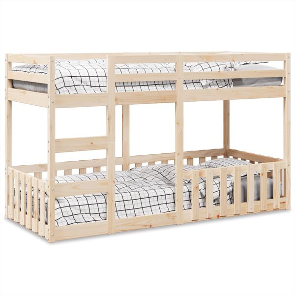 vidaXL Bunk Bed 90x200 cm Solid Wood Pine